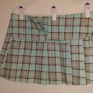 Green checked "cheerleader" skirt